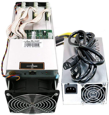 Đã qua sử dụng Bitmain Antminer được tân trang lại S9 13,5 Th / S Sha 256 Bitcoin Miner 78dB