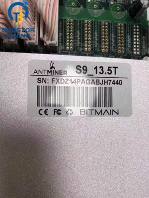 Đã qua sử dụng Bitmain Antminer được tân trang lại S9 13,5 Th / S Sha 256 Bitcoin Miner 78dB